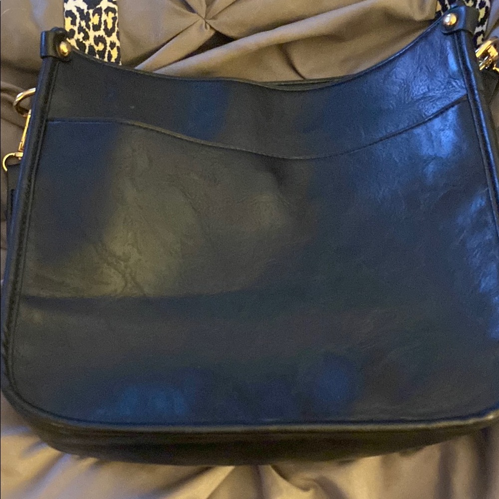 Black Leather Shoulder Bag